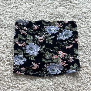 Floral print tube top